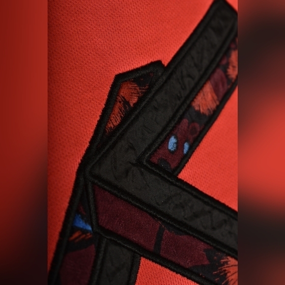 KENZO Electric  Pink Orange Grafiti Logo Cotton Poly Sweatshirt Large Portugal - Picture 6 of 9